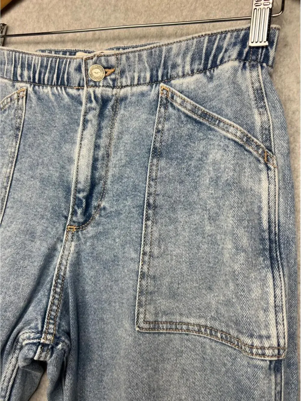 90s Y2k Hollister Curvy High Rise Mom Jeans Womens S Vintage Stretch Light wash